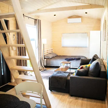 3 Widoki Kiekrz -domki Tiny House Z Prywatna Plaza I Pomostem Nad Jeziorem Kierskim 캠프장 포즈난