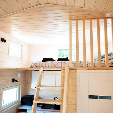 3 Widoki Kiekrz -domki Tiny House Z Prywatna Plaza I Pomostem Nad Jeziorem Kierskim 캠프장 포즈난