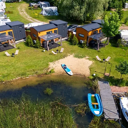 캠프장 3 Widoki Kiekrz -domki Tiny House Z Prywatna Plaza I Pomostem Nad Jeziorem Kierskim 포즈난