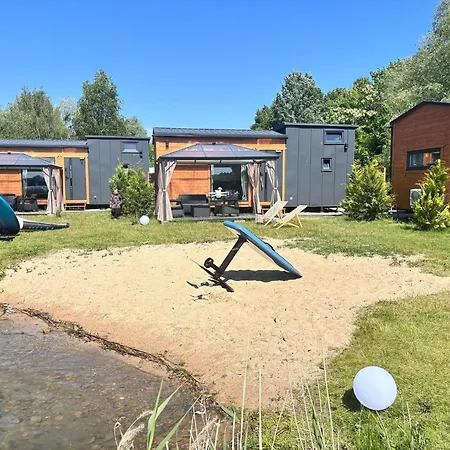 3 Widoki Kiekrz -domki Tiny House Z Prywatna Plaza I Pomostem Nad Jeziorem Kierskim 캠프장 포즈난