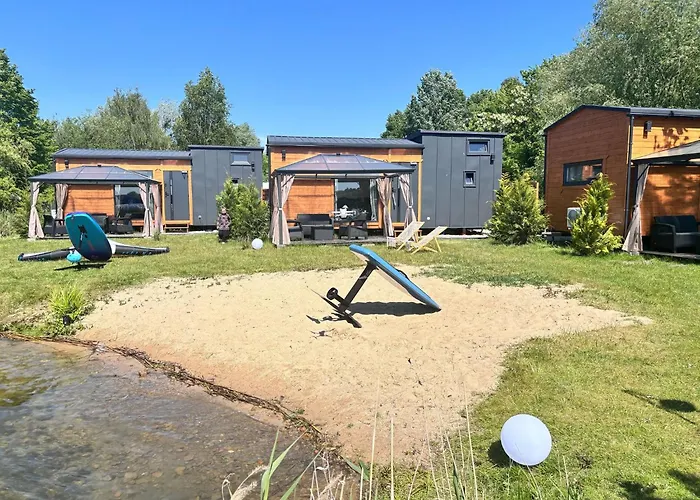 3 Widoki Kiekrz -domki Tiny House Z Prywatna Plaza I Pomostem Nad Jeziorem Kierskim Campingplads Poznań