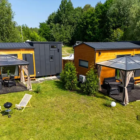 3 Widoki Kiekrz -domki Tiny House Z Prywatna Plaza I Pomostem Nad Jeziorem Kierskim 营地 波兹南
