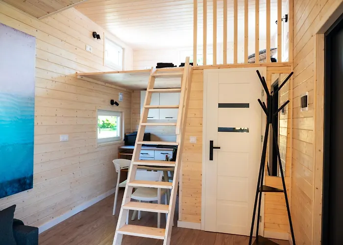 Кемпинг 3 Widoki Kiekrz -domki Tiny House Z Prywatna Plaza I Pomostem Nad Jeziorem Kierskim