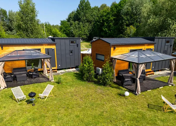 3 Widoki Kiekrz -domki Tiny House Z Prywatna Plaza I Pomostem Nad Jeziorem Kierskim Кемпинг Познань